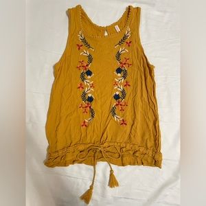 Yellow & Floral Tank
